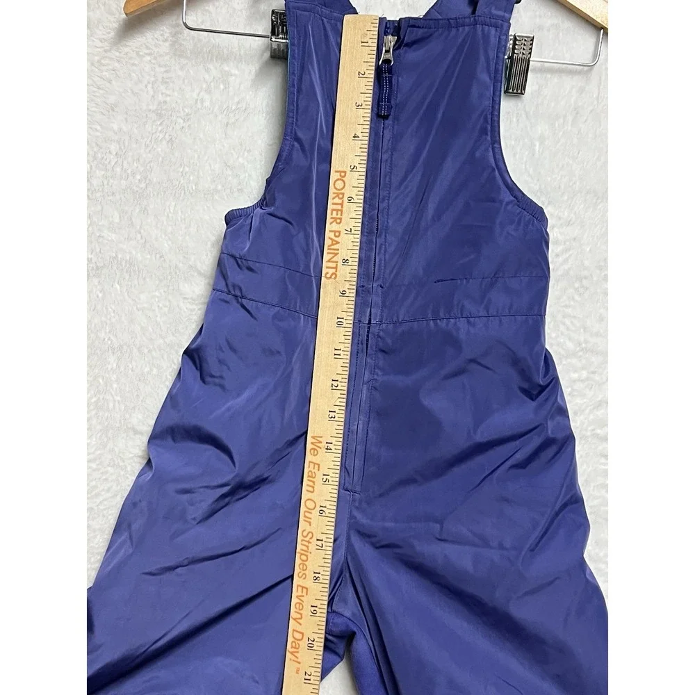Lands' End Kids Snow Bibs Size 7 Purple Insulated Winter Ski Snow Pants